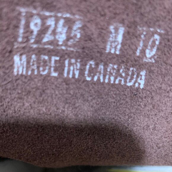 HANDCRAFTED LAURENTIAN CHIEF LEATHER SHEEPSKIN LINED BOOTS SIZE 10 - Picture 8 of 9